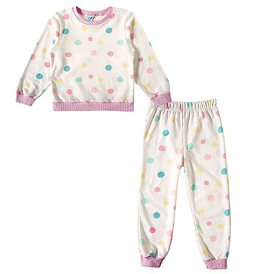 PIJAMA MOLETINHO 2 PEÇAS TIP TOP KIDS  - POÁ - MENINA