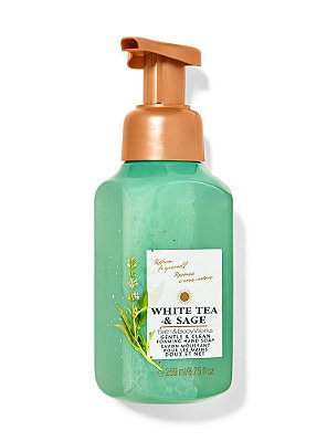 ESPUMA LÍQUIDA PARA AS MÃOS - WHITE TEA & SAGE - BATH & BODY WORKS 259ML