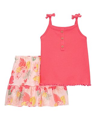 CONJUNTO 2 PEÇAS CARTER'S - FLORAL - MENINA