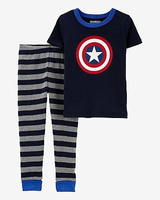 PIJAMA 2 PEÇAS CARTER'S - CAPITÃO AMÉRICA - MENINO