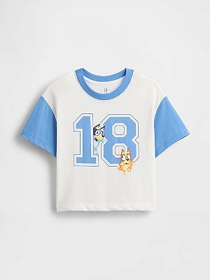 CAMISETA CROOPED MANGA CURTA GAP - BLUEY - MENINA