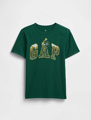 CAMISETA MANGA CURTA GAP KIDS - VERDE MOTOCICLETA - MENINO