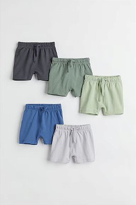 KIT 5 BERMUDAS H&M - BASIC - MENINO