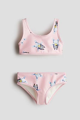 MODA PRAIA CONJUNTO 2 PEÇAS H&M KIDS - BLUEY - PROTEÇÃO UV50+ - MENINA