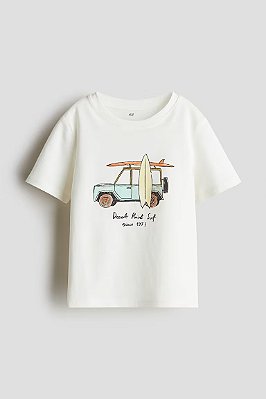 CAMISETA MANGA CURTA H&M KIDS - SURF BEACH - MENINO