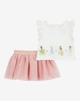 CONJUNTO 2 PEÇAS CARTER'S DISNEY - PRINCESAS -  MENINA