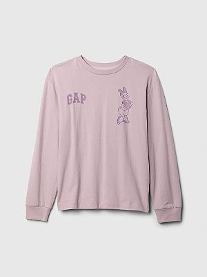 CAMISETA MANGA LONGA GAP KIDS - MARGARIDA - MENINA