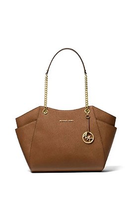 BOLSA DE OMBRO - MARROM MÉDIA LOGO GRANDE - MICHAEL KORS