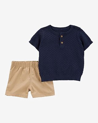 CONJUNTO VERÃO 2 PEÇAS CARTER'S - AZUL E MARINHO - MENINO
