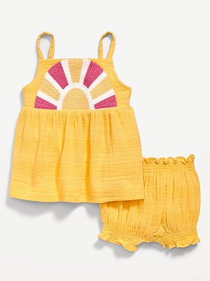 CONJUNTO VERÃO 2 PEÇAS OLD NAVY - AMARELINHO - MENINA