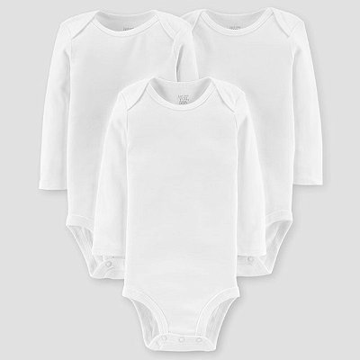 KIT 3 BODIES MANGA LONGA JUST ONE YOU by CARTER'S - BRANCOS - UNISSEX