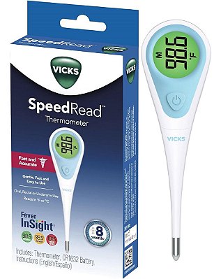 TERMÔMETRO DIGITAL VICKS - LEITURA RÁPIDA EM 8 SEGUNDOS