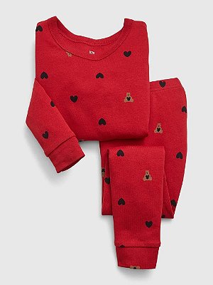 PIJAMA 2 PEÇAS GAP - CORAÇÃO - MENINA