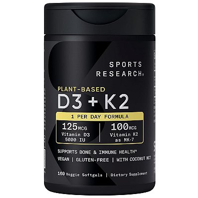 SUPLEMENTO VITAMÍNICO D3 125 MCG + K2 100 MCG - 60 CÁPSULAS