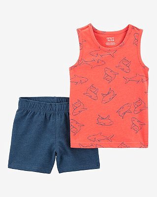 CONJUNTO VERÃO 2 PEÇAS CARTER'S - TUBARÃO - MENINO