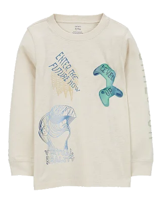 CAMISETA MANGA LONGA CARTER'S KIDS - GAMER - MENINO