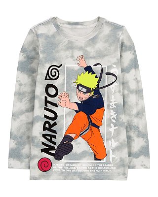 CAMISETA MANGA LONGA KIDS - NARUTO - MENINO