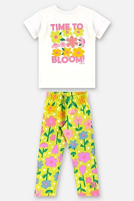 CONJUNTO 2 PEÇAS UP BABY KIDS - FLORZINHAS - MENINA