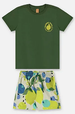 CONJUNTO VERÃO 2 PEÇAS UP BABY - SUNNY DAY VERDE - MENINO