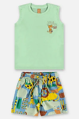 CONJUNTO VERÃO 2 PEÇAS UP BABY - WILD PLAYER - MENINO