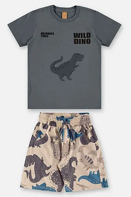 CONJUNTO VERÃO 2 PEÇAS UP BABY - WILD DINO - MENINO