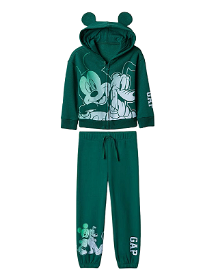 CONJUNTO MOLETOM FLANELADO 2 PEÇAS GAP - MICKEY VERDE - MENINO
