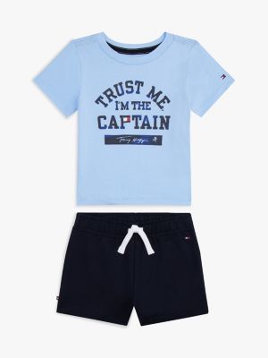 CONJUNTO VERÃO 2 PEÇAS TOMMY HILFIGER - BASIC AZUL - MENINO