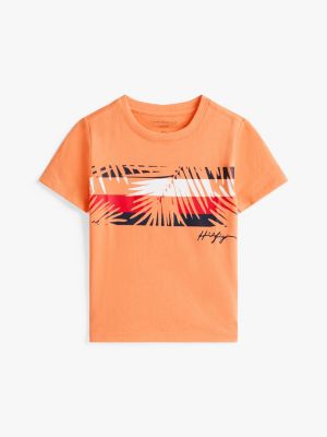CAMISETA MANGA CURTA TOMMY HILFIGER KIDS - FOLHAS LARANJAS - MENINO