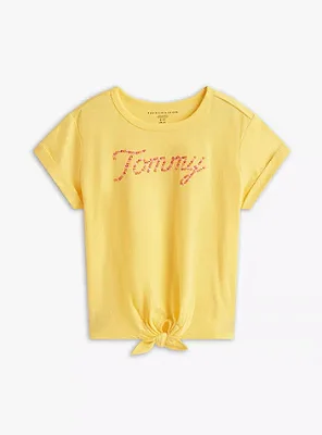 CAMISETA MANGA CURTA TOMMY HILFIGER KIDS - AMARELA - MENINA