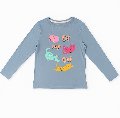 CAMISETA MANGA LONGA PRIMARK - GATINHOS - MENINA