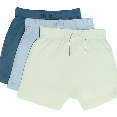 KIT 3 BERMUDAS GEORGE BABY - BÁSICAS- MENINO