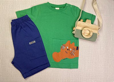 CONJUNTO VERÃO 2 PEÇAS GREEN - TIGRINHO - MENINO