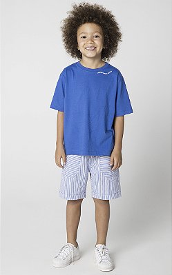 CAMISETA MANGA CURTA GREEN KIDS - VIAGEM AZUL - MENINO