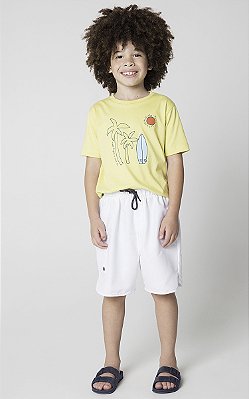 CAMISETA MANGA CURTA GREEN KIDS - PRAIA AMARELA - MENINO