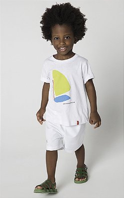CAMISETA MANGA CURTA GREEN KIDS - BARCO A VELA - MENINO