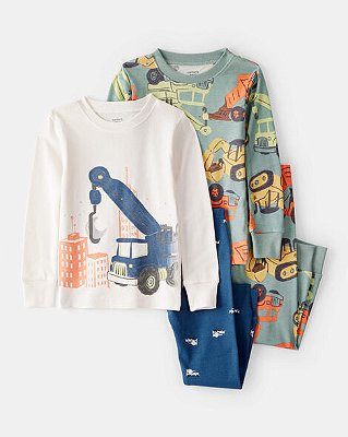 PIJAMA 4 PEÇAS CARTER'S - CONSTRUÇÃO - MENINO