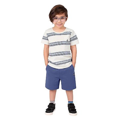CONJUNTO 2 PEÇAS VOLCOM KIDS - LISTRADO AZUL - MENINO
