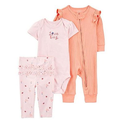CONJUNTO 3 PEÇAS CARTER'S - JOANINHA - MENINA