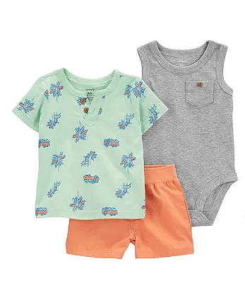 CONJUNTO VERÃO 3 PEÇAS CARTER'S - BEACH - MENINO