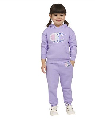 CONJUNTO MOLETOM 2 PEÇAS CHAMPION - LILÁS - MENINA