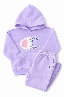 CONJUNTO FLANELADO 2 PEÇAS CHAMPION - LILÁS - MENINA