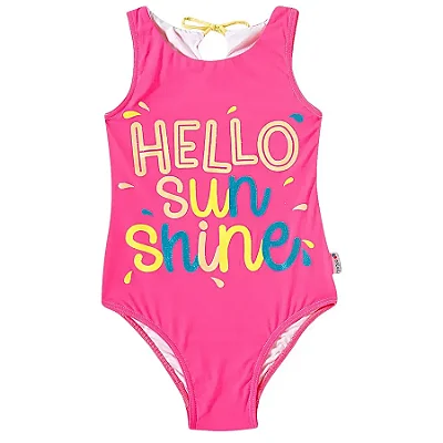 MAIÔ MODA PRAIA TIP TOP KIDS - HELLO SUNSHINE - PROTEÇÃO UV50+ - MENINA
