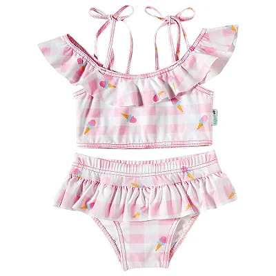 MODA PRAIA TIP TOP CONJUNTO 2 PEÇAS - SORVETINHO - PROTEÇÃO UV50+ - MENINA