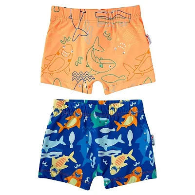 MODA PRAIA KIT 2 SUNGAS TIP TOP - SHARK NEON - MENINO