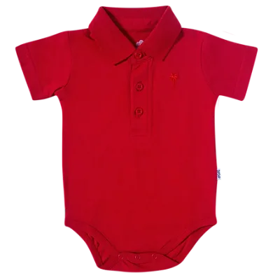 BODY MANGA CURTA TIP TOP - VERMELHO - MENINO
