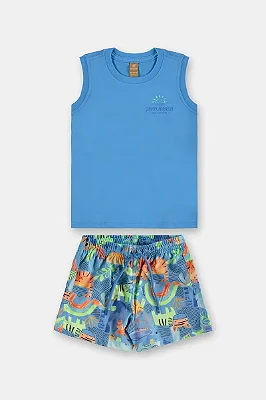 CONJUNTO VERÃO 2 PEÇAS UP BABY - SUMMER ADVENTURE - MENINO