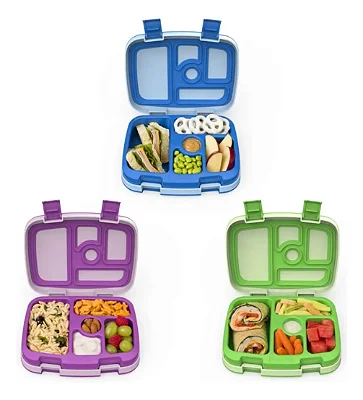 KIT 3 LANCHEIRAS BENTGO KIDS - AZUL VERDE E LILÁS