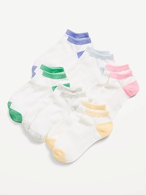 KIT 6 MEIAS OLD NAVY - BASIC COLORS - MENINA