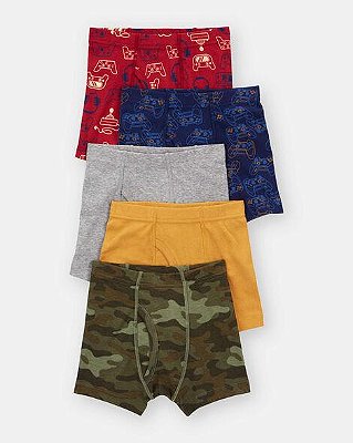 KIT 5 CUECAS BOXER CARTER'S - GAME - MENINO