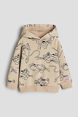 MOLETOM FLANELADO H&M KIDS - PANTERA COR DE ROSA - MENINO